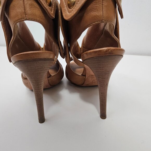 Alexander McQueen Faithfull Biker Stiletto Heels Skull Zippers Sz 6.5 US/ 37 EUR - Picture 6 of 16